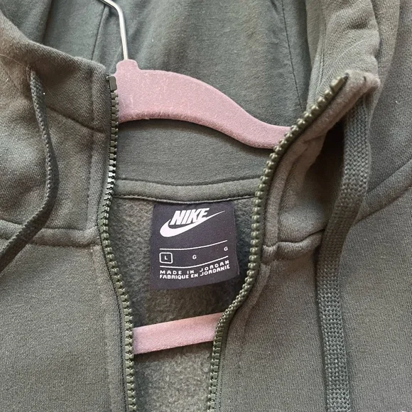 Army Green Nike Zip Up - Picture 4 of 5